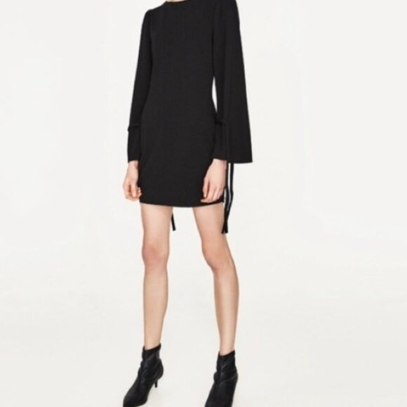 ZARA Classic Little Black Dress NWT M - Picture 4 of 7